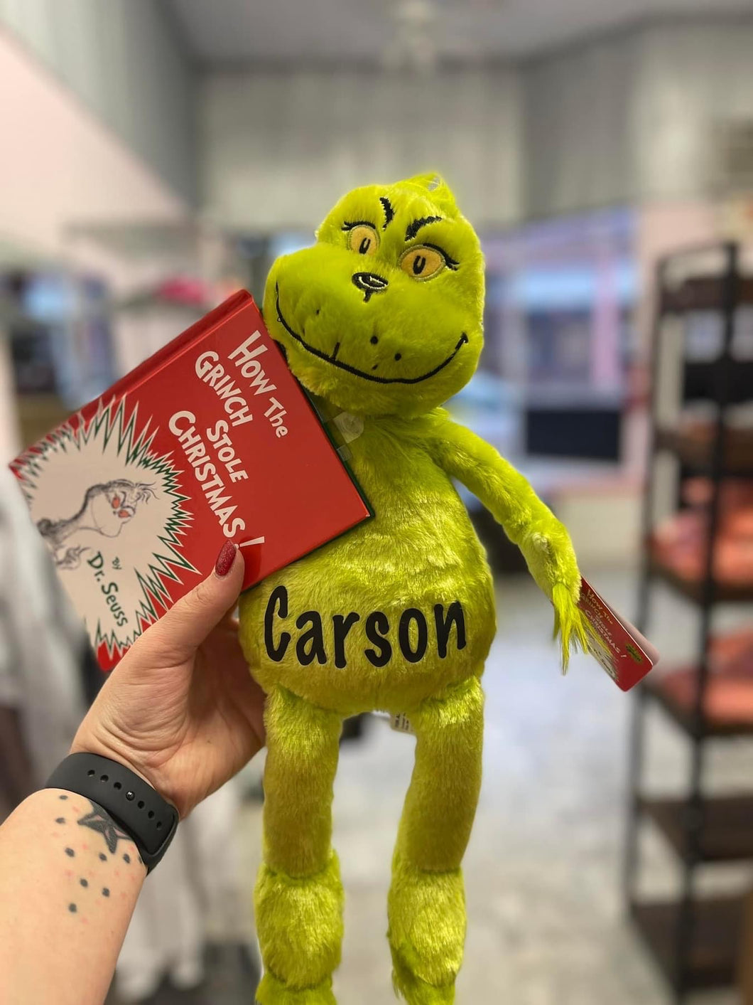 How the Grinch stole Christmas plush doll & book