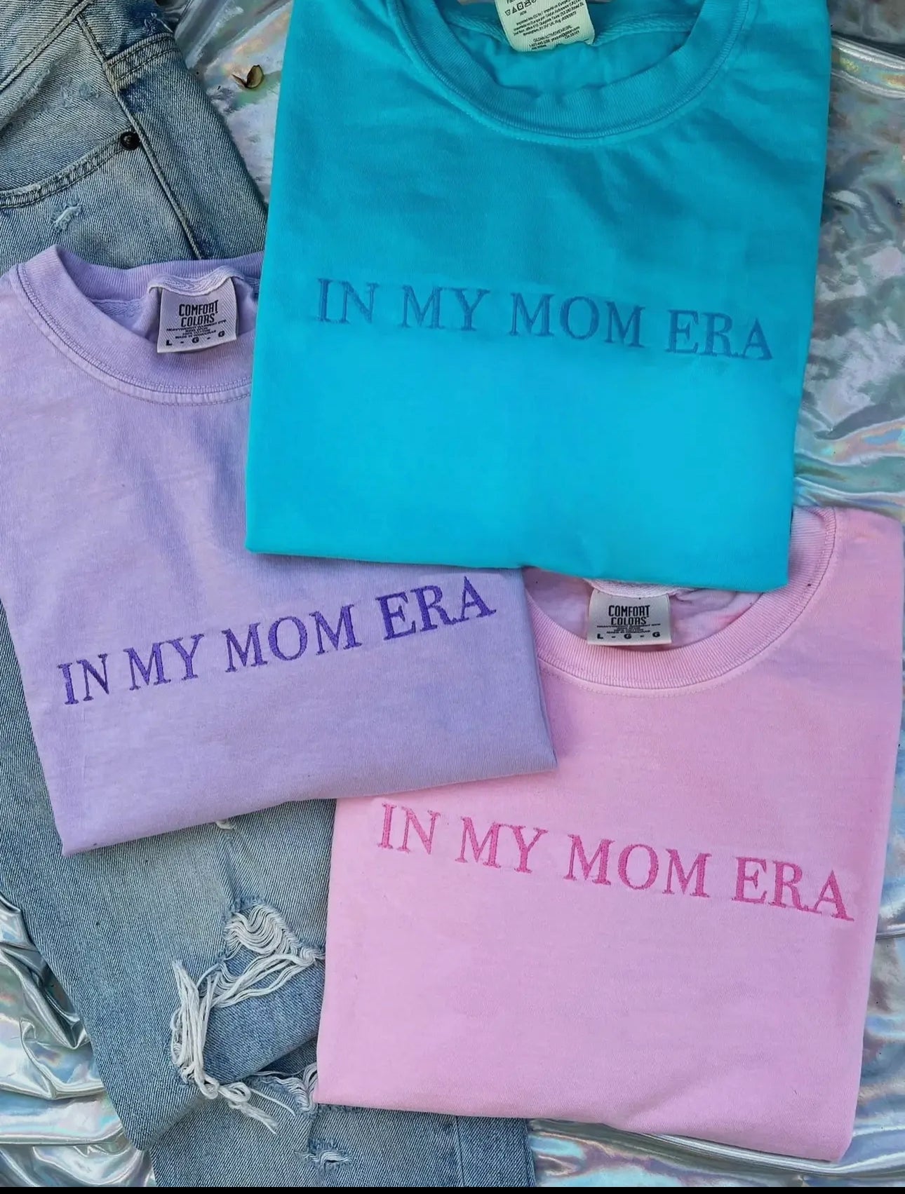 In my mom era embroidered CC tee