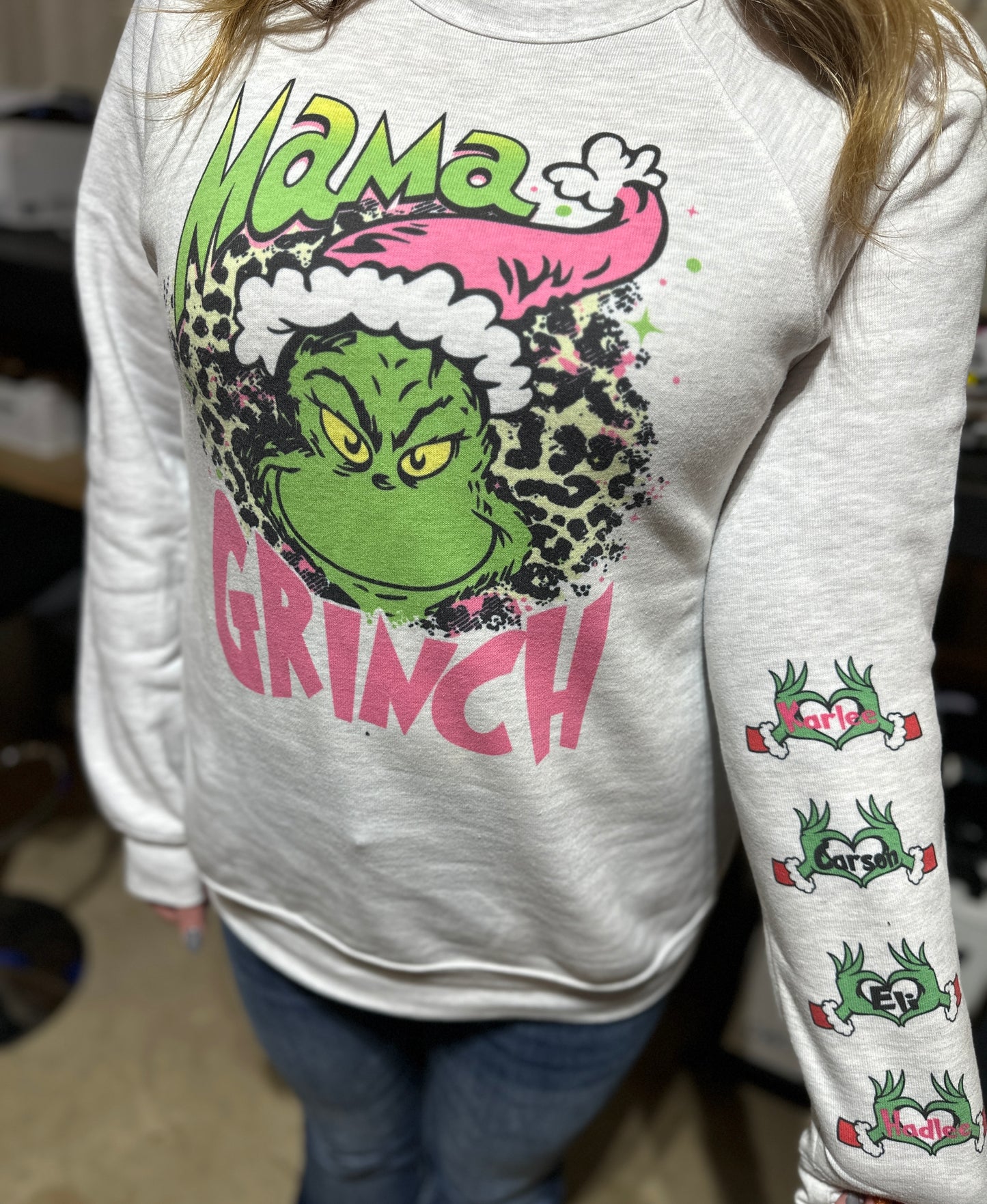 Mama grinch crewneck