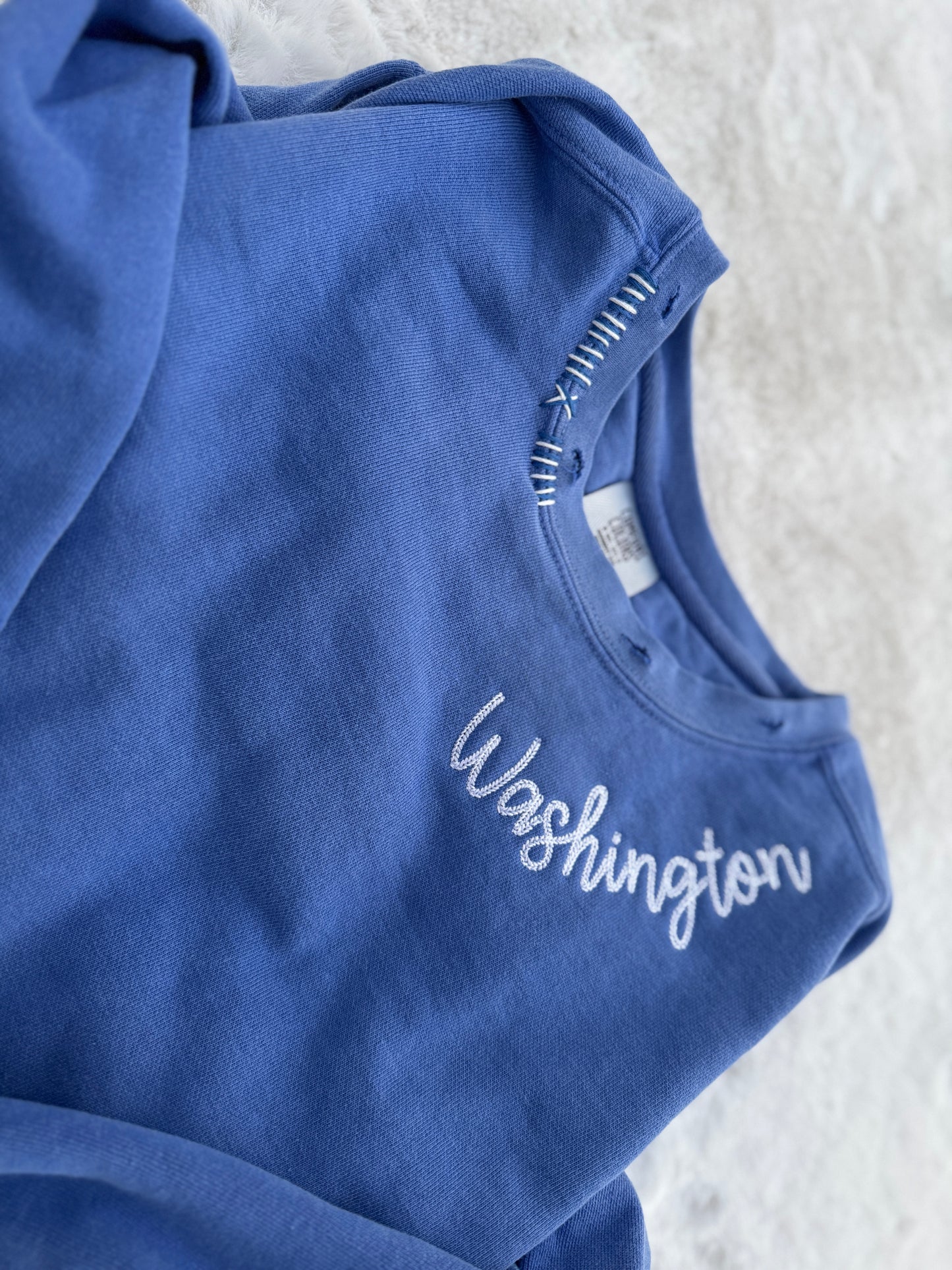 Washington Blue Lions Distressed comfort color crew