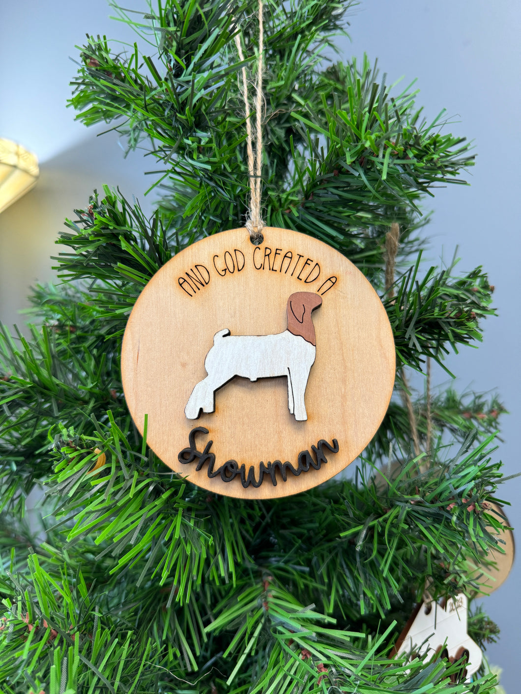 And God created a showman (goat) ornament