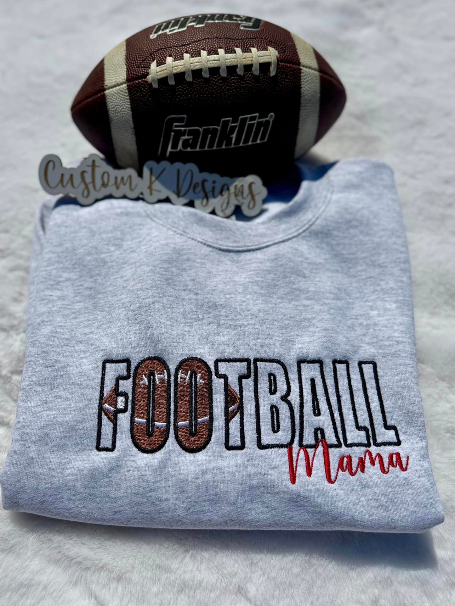 Football Mama Crewneck- Name on sleeve optional