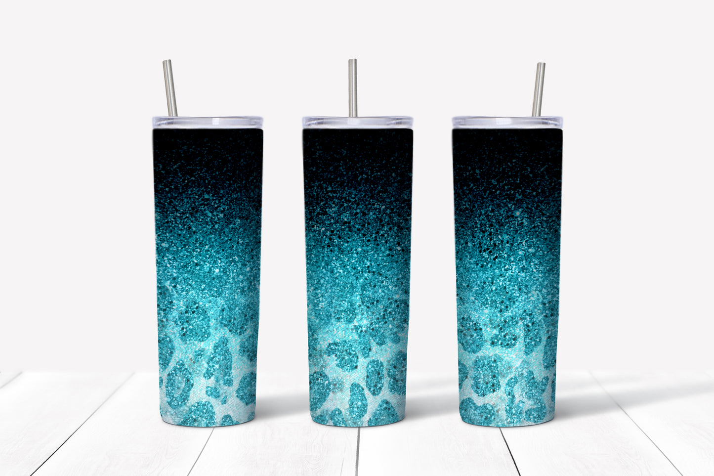 Leapard glitter Tumbler