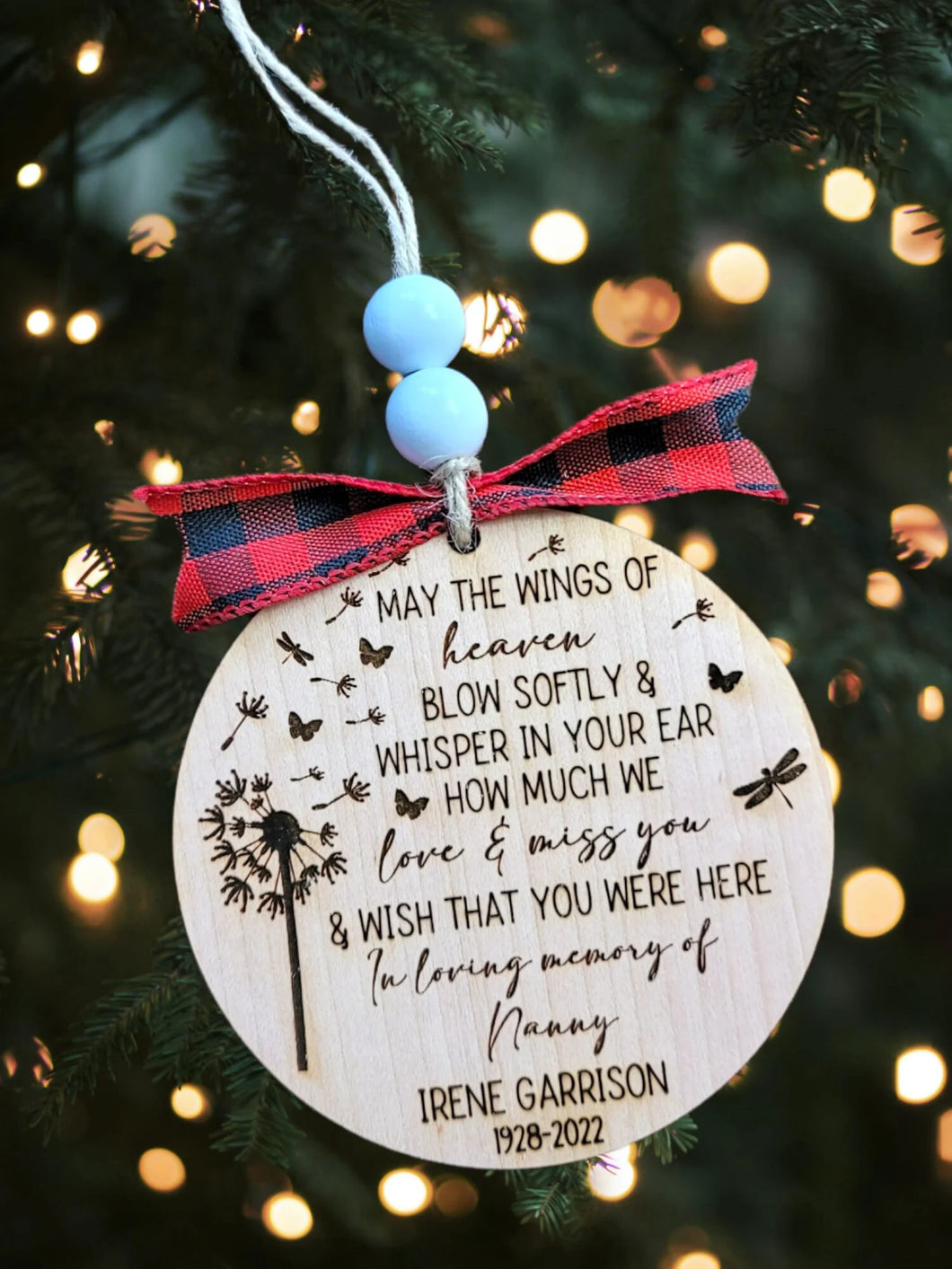 May the wings of heaven ornament