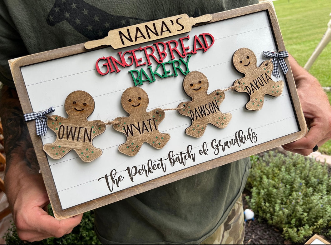 Gingerbread bakery sign