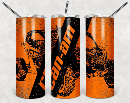 Orange can-am tumbler