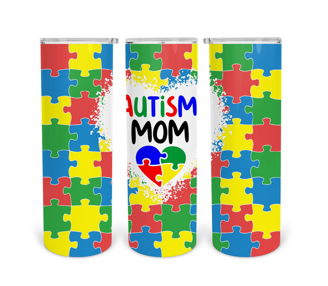 Autism mom tumbler