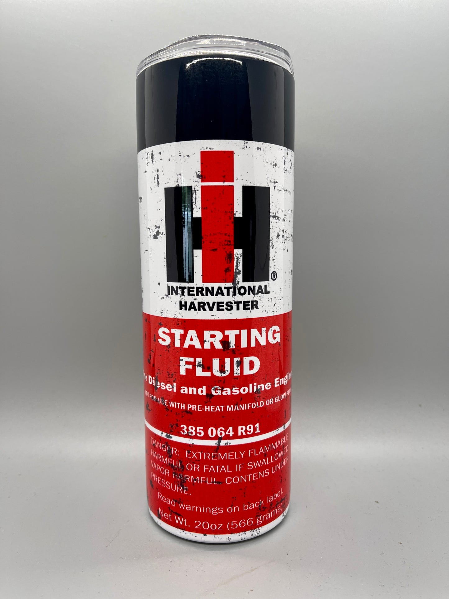 IH starting fluid tumbler