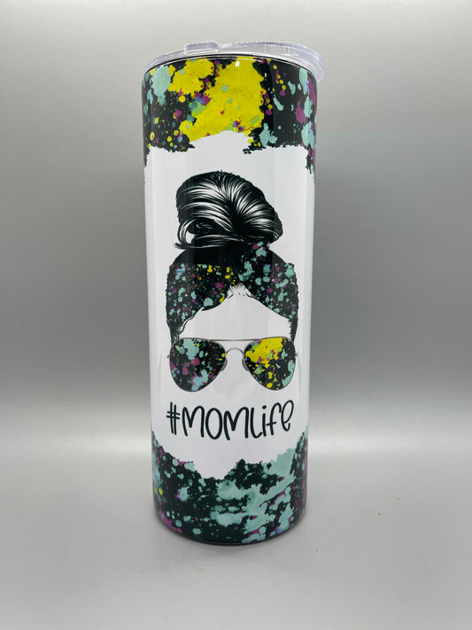 Mom life splatter tumbler