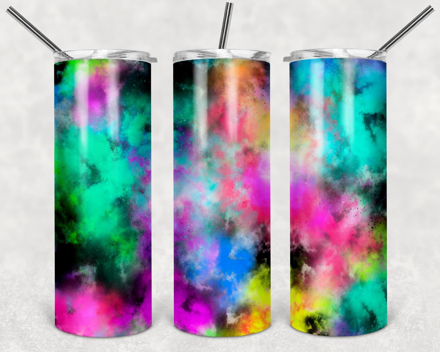 Color splatter tumbler