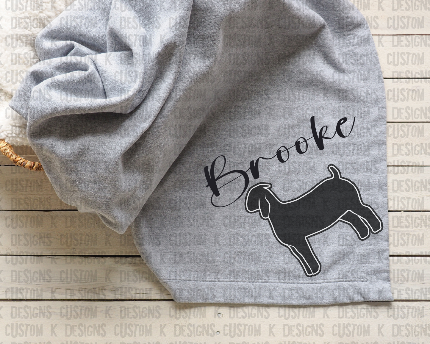 Show goat name blanket