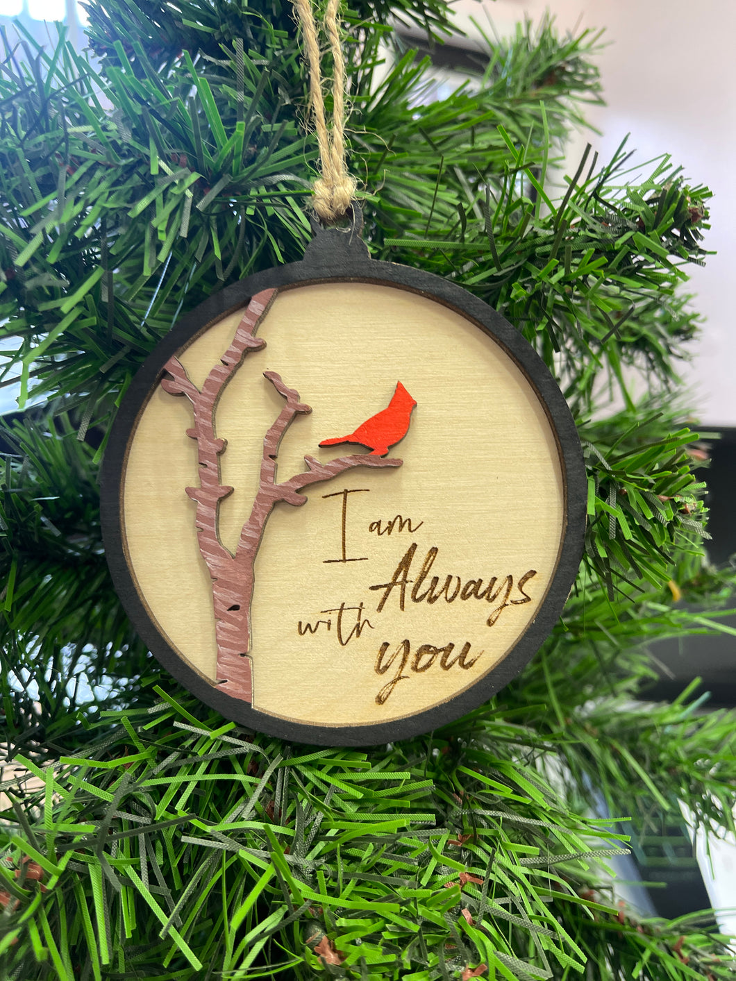 I am always with you small cardinal ornament