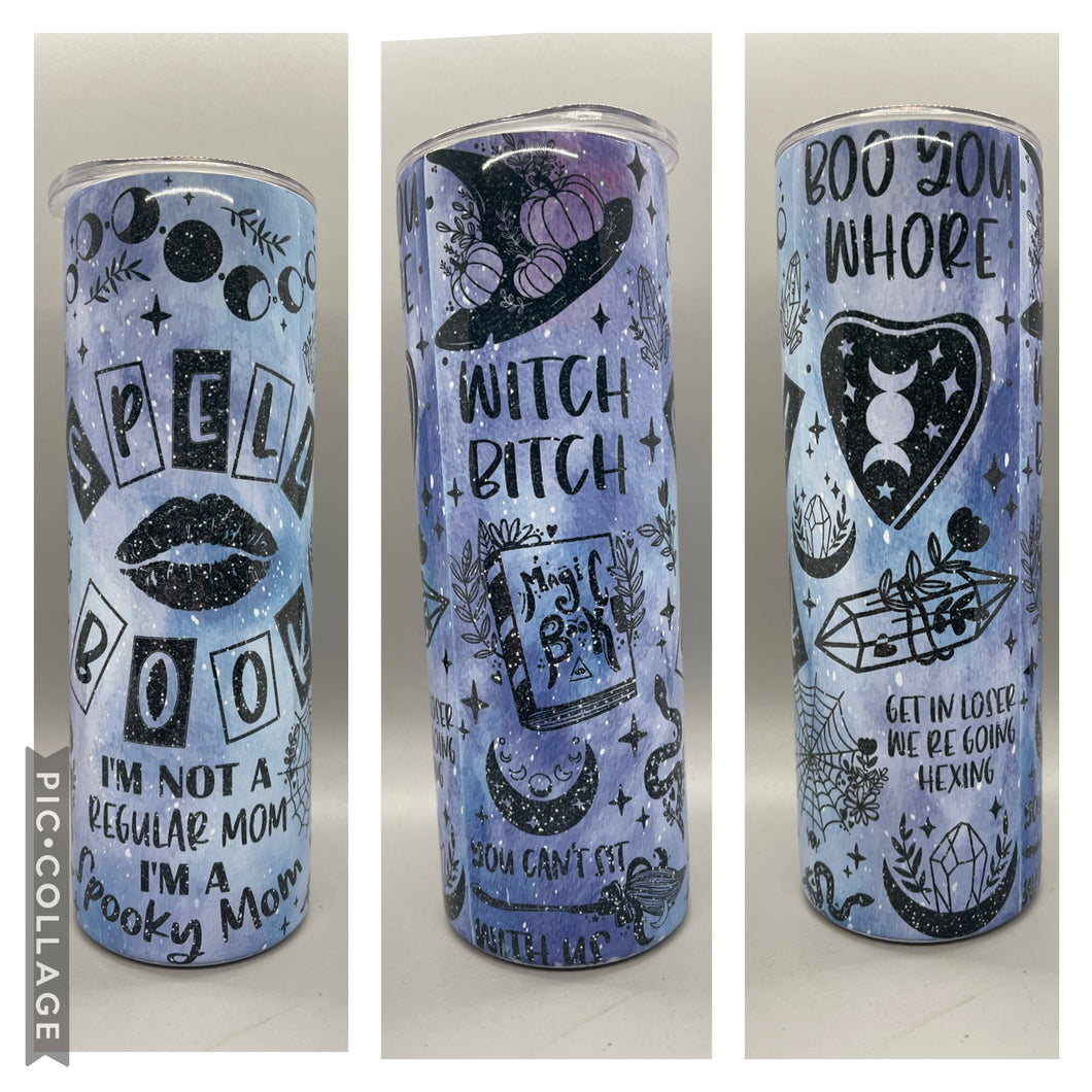Spell book witch tumbler