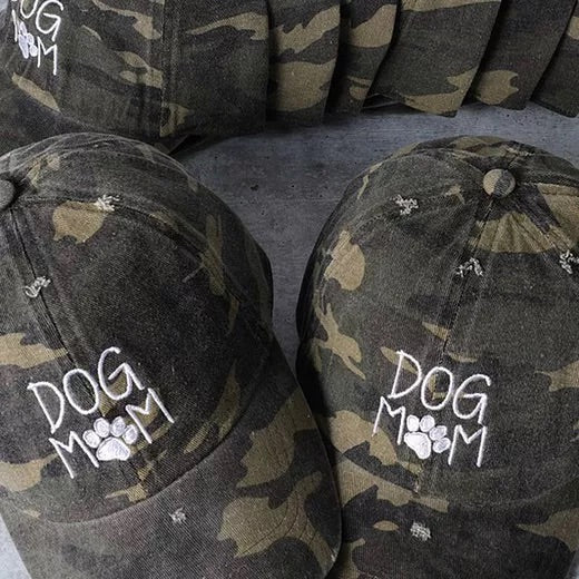 Dog Mom Camo ball cap