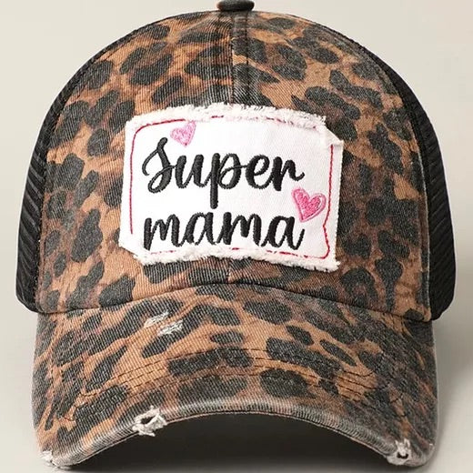 Super Mama Leopard ball cap