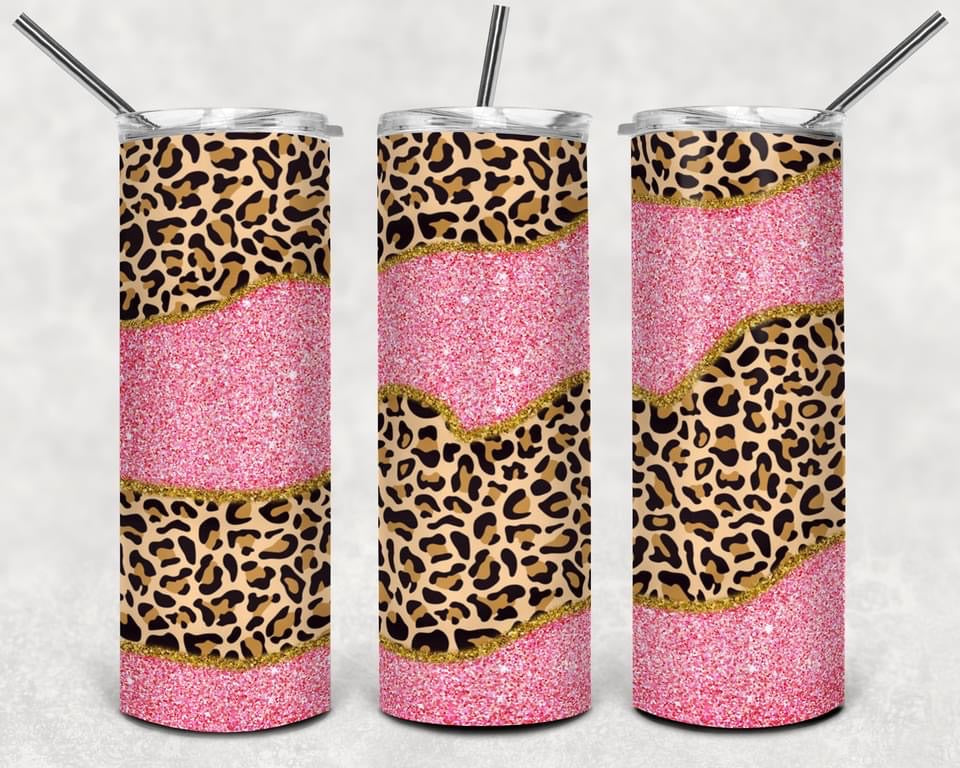 Leopard and Pink Tumbler