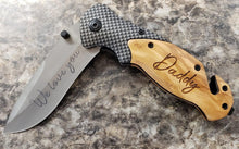 Load image into Gallery viewer, Custom engraved knife
