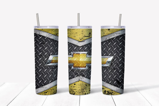 Chevy diamond plate tumbler