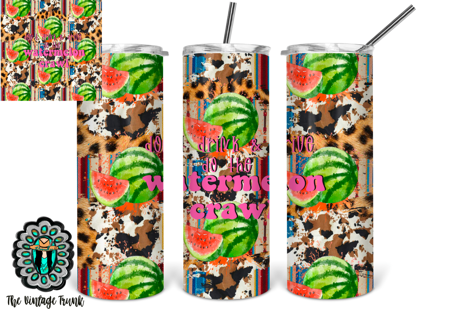 Watermelon crawl tumbler