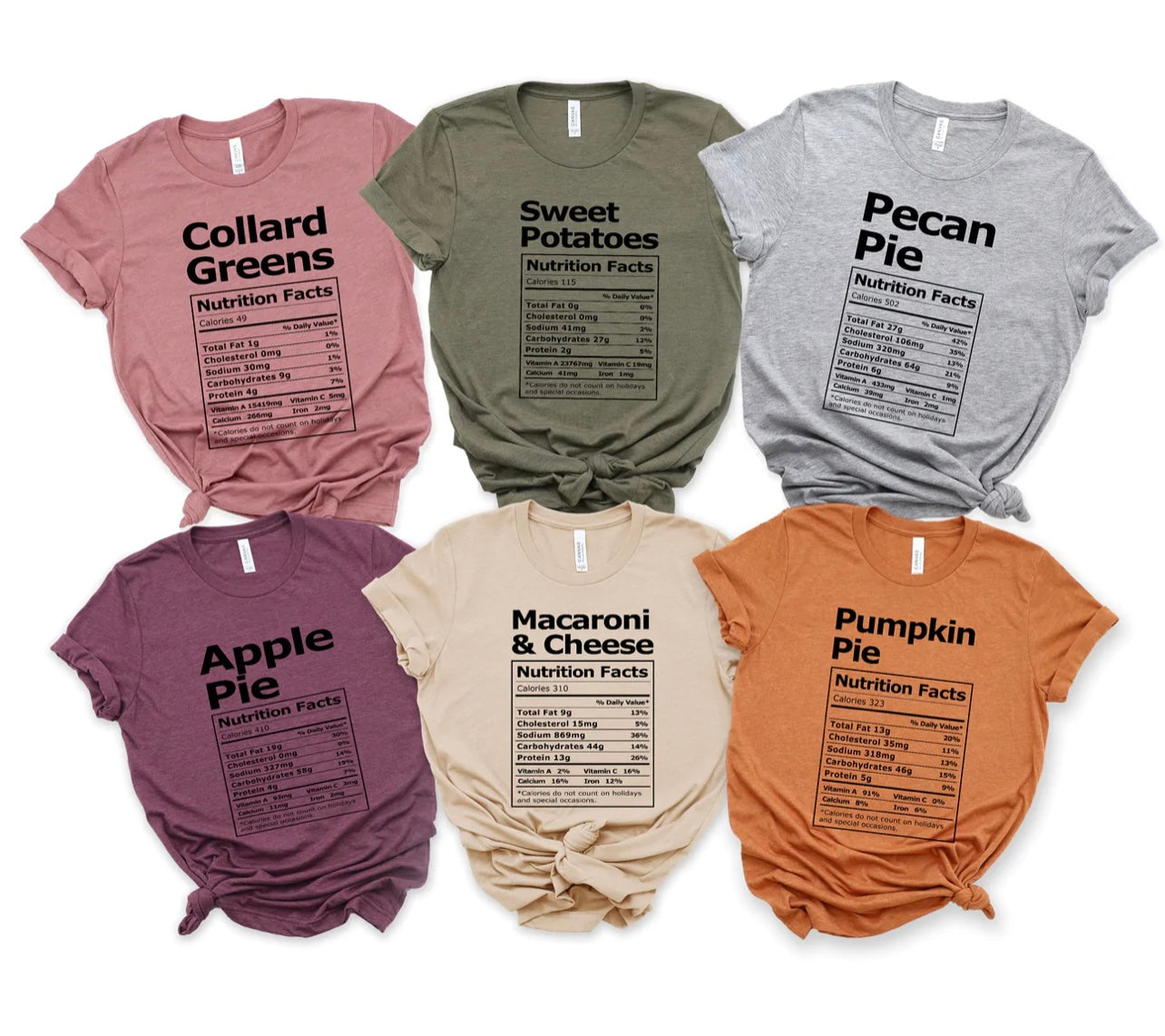 Thanksgiving family ingredient tees