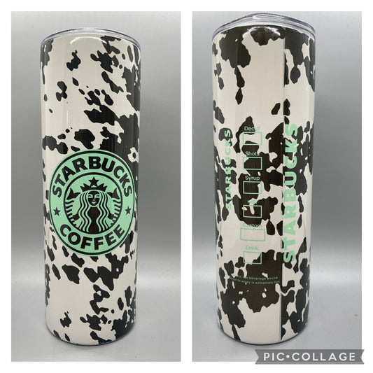 Cowhide starbies tumbler