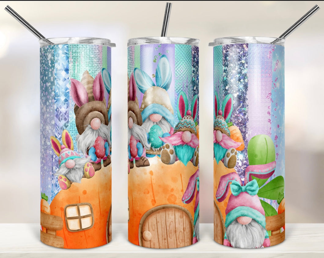 Easter bunny gnome tumbler