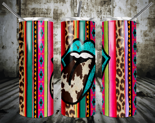 Cowhide tongue tumbler