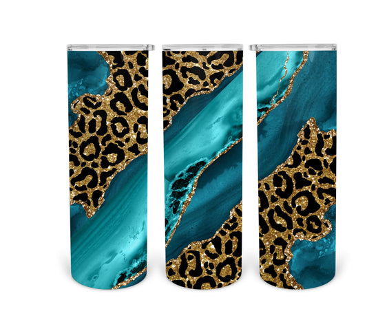 Leopard geode tumbler