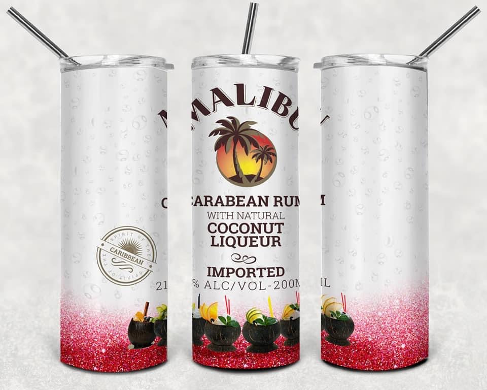 Malibu rum tumbler