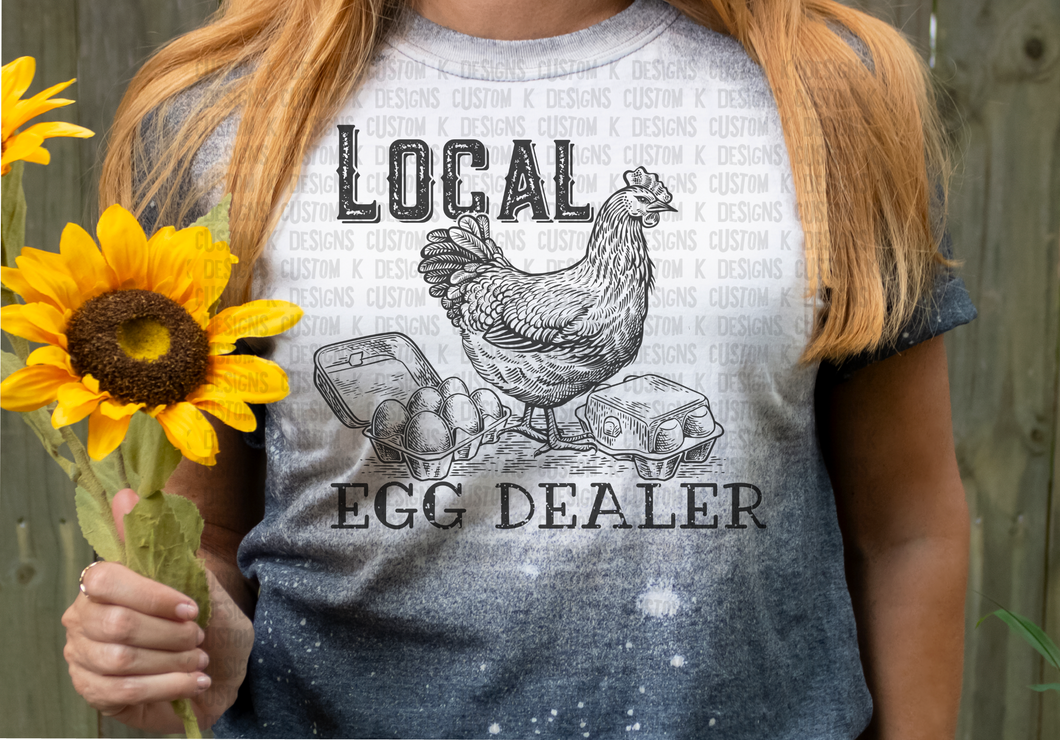 Local egg dealer bleach tee