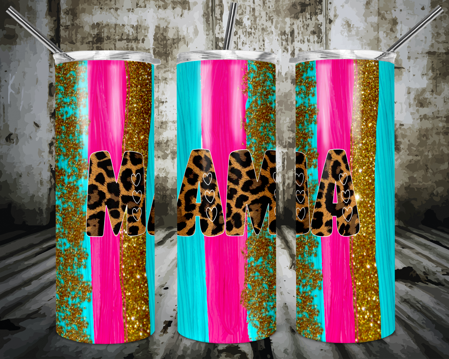 Leopard mama tumbler