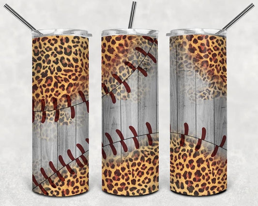 Leopard baseball Tumbler