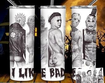 I like bad boys Halloween tumbler