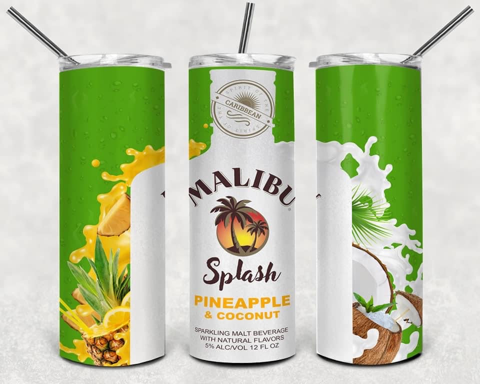 Malibu rum pineapple tumbler