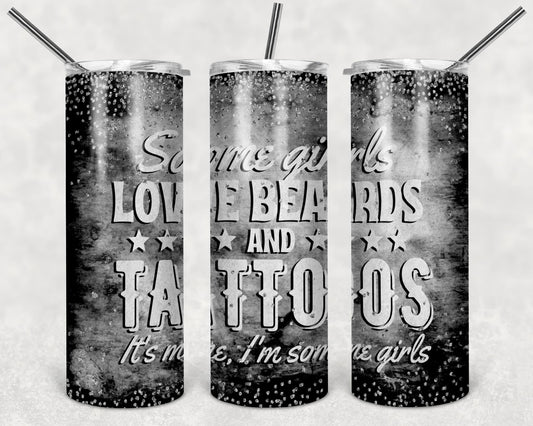 Beard and tattoos tumbler