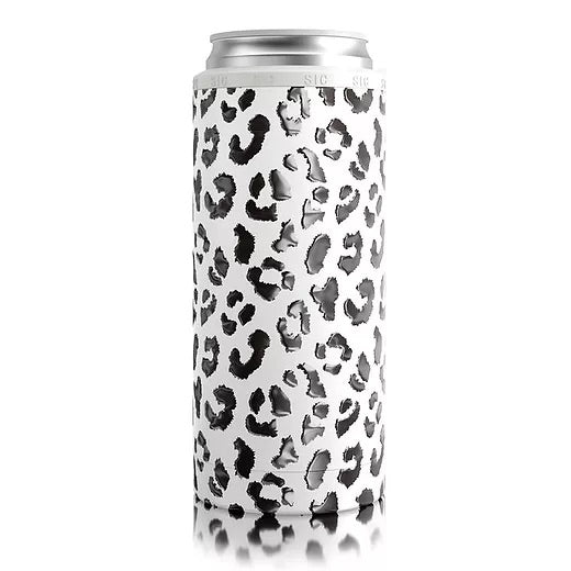 Slim Leopard can coozie