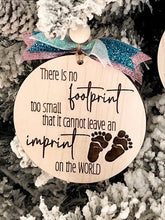 Load image into Gallery viewer, Little feet print leave big impressions ornament/car charm
