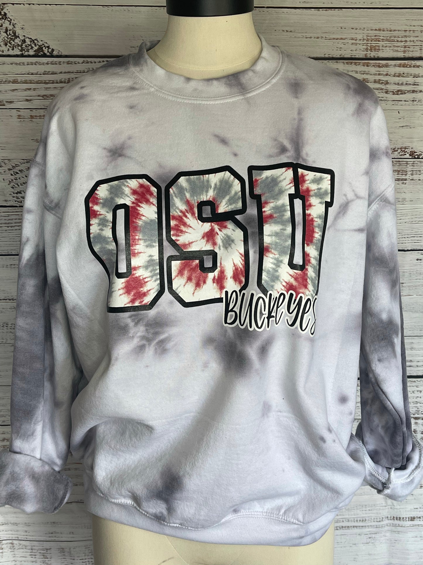 Buckeyes tie dye crew