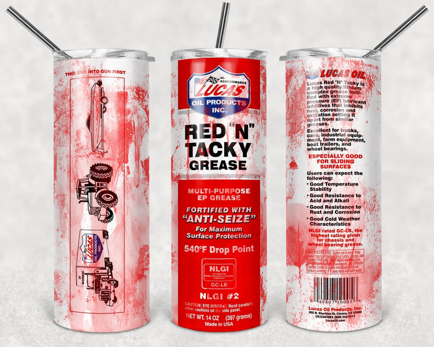 Red n Tacky grease tumbler