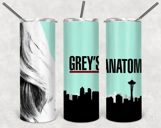 Greys Anatomy teal Tumbler