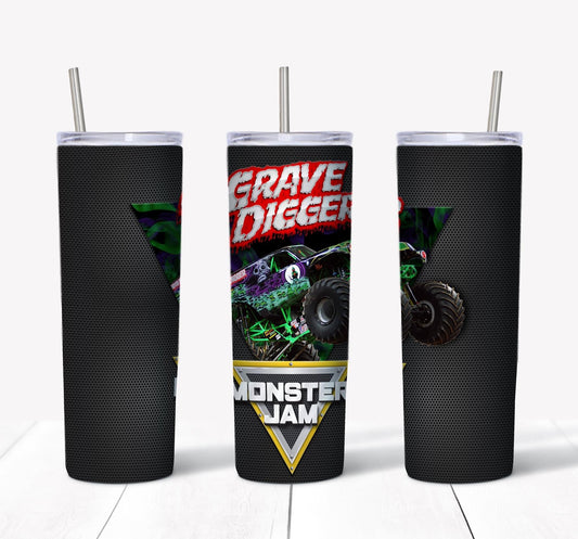 Monster jam grave digger tumbler