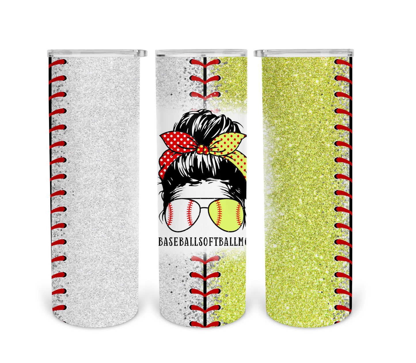 Softball/baseball mom tumbler