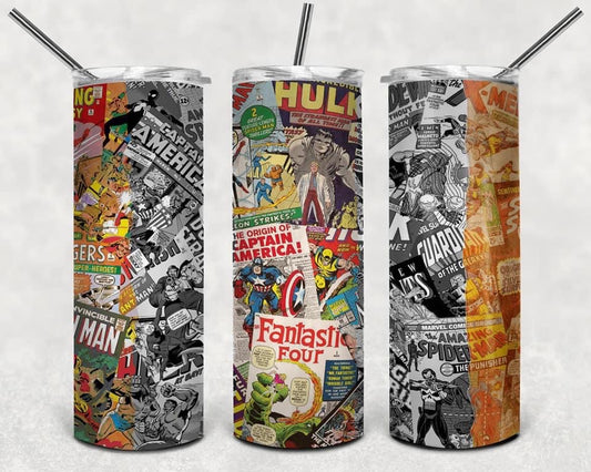 Vintage hero comic book Tumbler