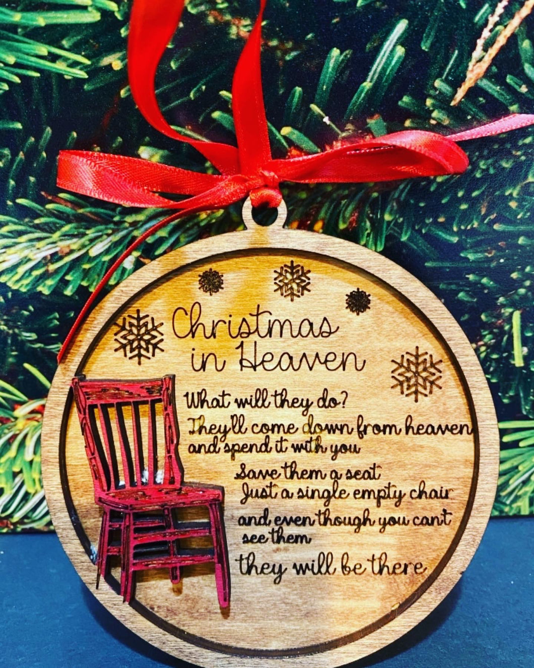Christmas in heaven ornament