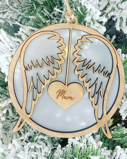 Angel wings ornament